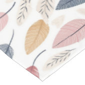Nappe Rose blanche Orange Blue Boho Feuilles (Angle)