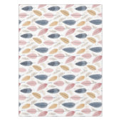 Nappe Rose blanche Orange Blue Boho Feuilles (Devant)