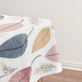 Nappe Rose blanche Orange Blue Boho Feuilles (In Situ)