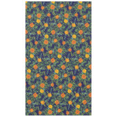Nappe Rose bleu et orange Floral Mariage moderne (Devant)
