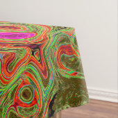 Nappe Rose Chaud Groovy Abstrait Rétro Tourbillon Liquid (In Situ)