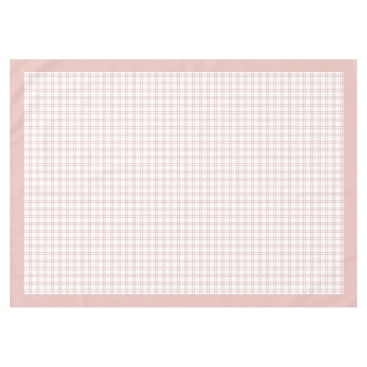 Nappe Rose chic Gold Check tissu pour tables élégantes (Devant (Horizontal))