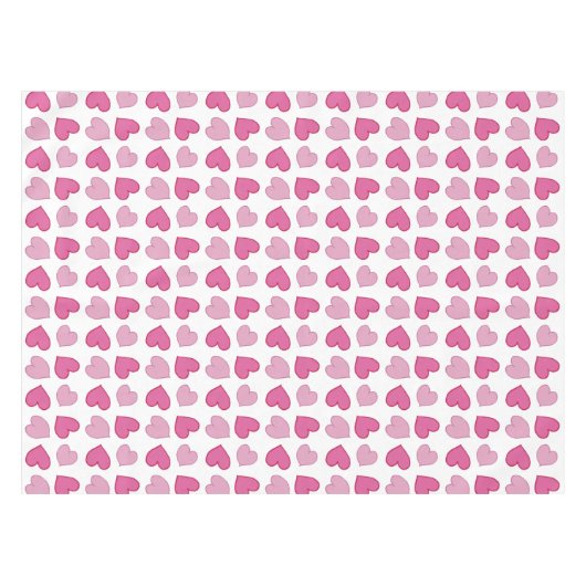Nappe rose chic minable de coeurs (Devant (Horizontal))