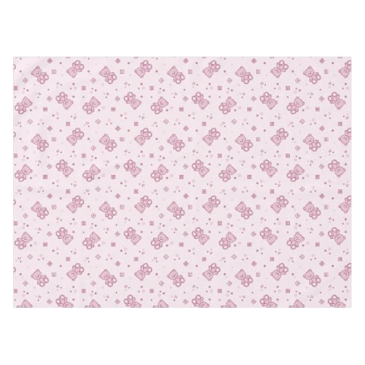 Nappe Rose d'arrière - plan de nounours (Devant (Horizontal))