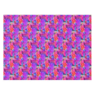 Nappe Rose d'art, bleu, arrière - plan rouge de texture