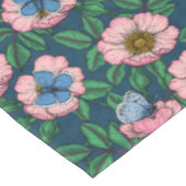 Nappe Rose de chien et papillons (Angle)