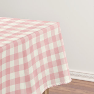 Nappe rose de coton de guingan de poudre