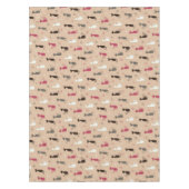 Nappe rose de motif de chats (Devant)