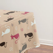 Nappe rose de motif de chats (In Situ)
