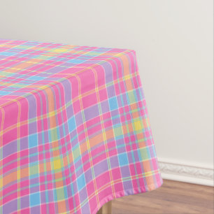 Nappe Rose de plaid de tartan, bleu, pourpre, no. 53 de