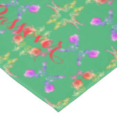 Nappe Rose de texte personnalisé Pancarte PapillonNappe (Angle)