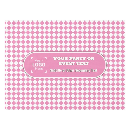Nappe Rose / Diamant Blanc do-it-yourself Central Texte (Devant (Horizontal))