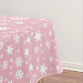 Nappe Rose en pastel de Noël de motif élégant de flocon (In Situ)
