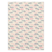 Nappe Rose et motif ethnique pourpre de plume (Devant)