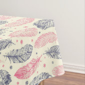 Nappe Rose et motif ethnique pourpre de plume (In Situ)