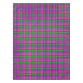 Nappe Rose et vert sur motif carreau tartan violet (Devant)