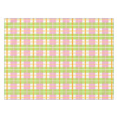 Nappe rose et verte 52" de coton de plaid x70 " (Devant (Horizontal))