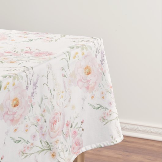 Nappe Rose floral clair Pastel Élégant (In Situ)