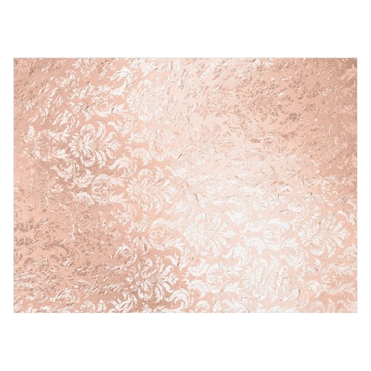 Nappe Rose Gold Damask (Devant (Horizontal))
