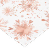 Nappe Rose Gold Snowflakes en blanc (Angle)