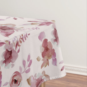 Nappe Rose Mauve Élégant Floral Chic Fille Baby Shower