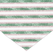 Nappe Rose Pâle Vert Paillettes Rayures Noël (Angle)