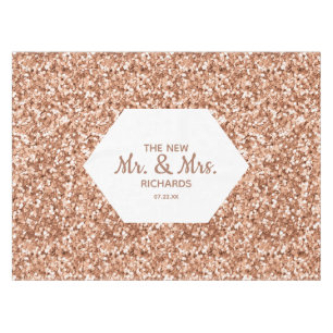 Nappe Rose Parties scintillant or Confetti Glam Mariage