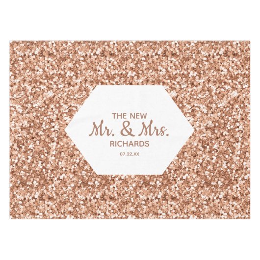 Nappe Rose Parties scintillant or Confetti Glam Mariage  (Devant (Horizontal))