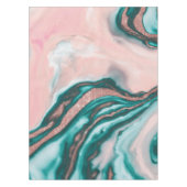 Nappe Rose Parties scintillant or rose Turquoise marbre  (Devant)