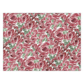 Nappe Rose Pays rouge vert vintage floral (Devant (Horizontal))