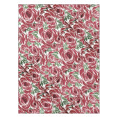 Nappe Rose Pays rouge vert vintage floral (Devant)