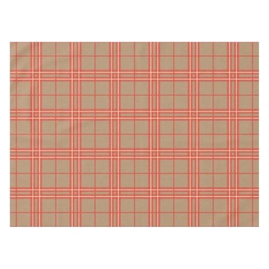 Nappe Rose, Pêche et Brown Plaid (Devant (Horizontal))