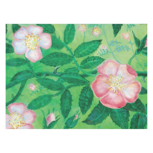 Nappe Rose rose sauvage florissant (Devant (Horizontal))