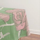 Nappe Rose rose verte Retro Y2K les années 70 Motif de f (In Situ)