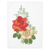 Nappe Rose rouge et marguerites (Devant)