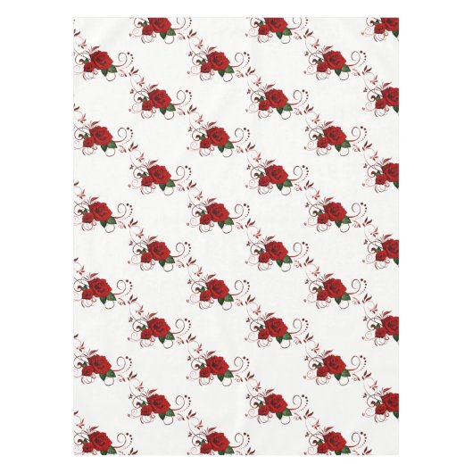 Nappe Rose rouge florale (Devant)