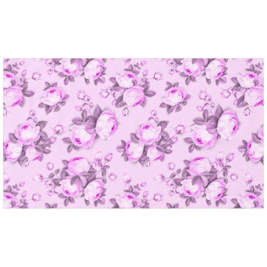 Nappe rose violet élégant floral (Devant (Horizontal))