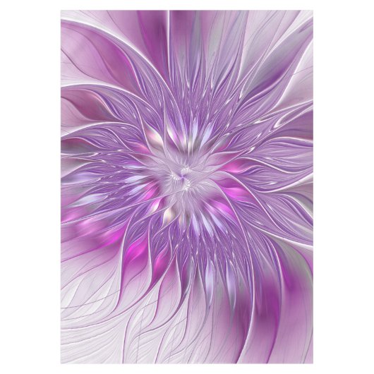 Nappe Rose violet passion Fleur Art Abstrait Fractal (Devant)