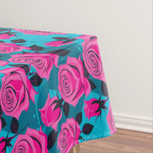 Nappe Roses Abstraites Audacieuses En Rose Néon