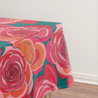 Roses Abstraits Dans Des Teintes De Rose Rouge Et