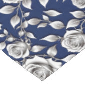 Nappe Roses Argent Et Blanches (Angle)