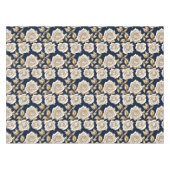 Nappe Roses blanches délicates avec accents dorés (Devant (Horizontal))