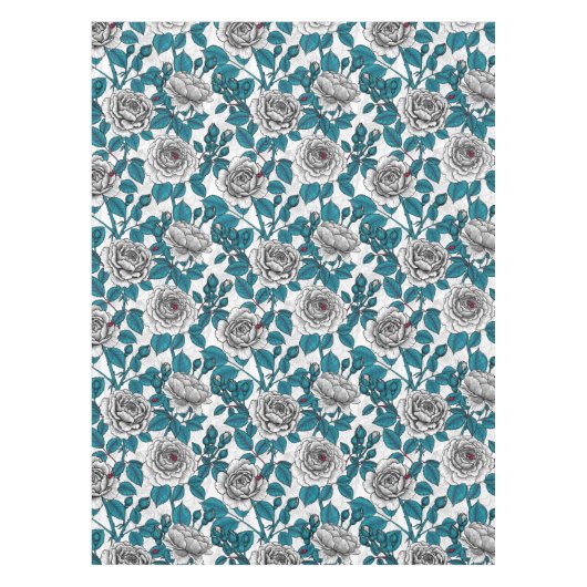 Nappe Roses blanches et coccinelles (Devant)