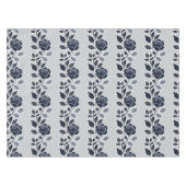 Nappe Roses Bleus Foncés Avec Des Feuilles Argentées (Devant (Horizontal))