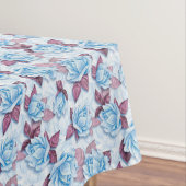 Nappe Roses bleus. Modèle floral (In Situ)