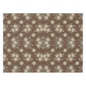 Nappe Roses Crème Vintage sur Motif Brun Mocha (Devant (Horizontal))