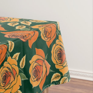 Nappe Roses dans diverses nuances d'orange et de jaune