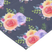 Nappe Roses d'aquarelle moderne Floral Bouquet Motif (Angle)