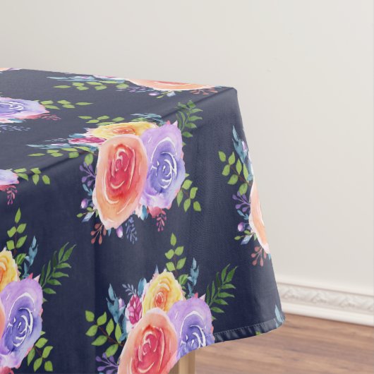 Nappe Roses d'aquarelle moderne Floral Bouquet Motif (In Situ)