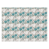 Nappe Roses dessinées dans des bleus et des verts atténu (Devant (Horizontal))